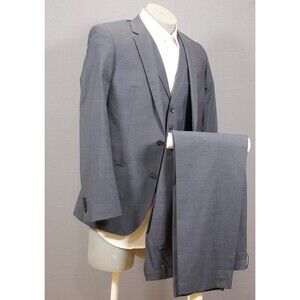 Hugo Boss 3 Piece suit Guabello 120 Wool 2 Btn 36R Flat Fronts 32" W